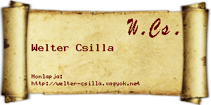 Welter Csilla névjegykártya