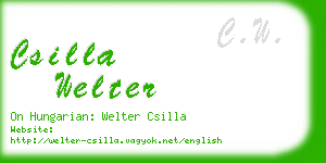 csilla welter business card